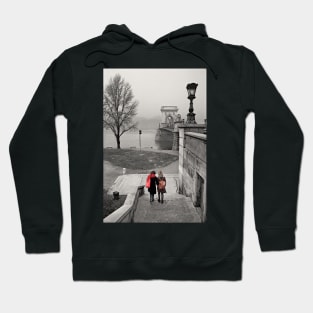 Colorful life in b&w scenery Hoodie